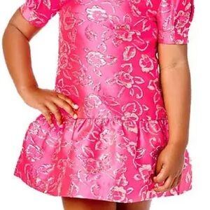 NWT Lilly Pulitzer girls Pink and gold brocade dress size 5